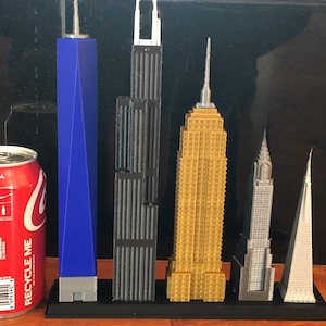 5 US Skyscrapers New York Chicago San Francisco freedom tower Willis Empire State Chrysler Trans America Pyramid