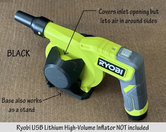 Intake Cover & Stand for Ryobi USB Lithium High Volume Inflator | Does NOT include Inflator | Garage or Workshop Organization