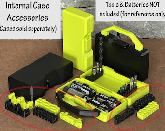 Internal Accessories for Storage Cases for batteries, bits, small tools, or a wide variety of uses | Workshop, Garage, Mancave Organization
