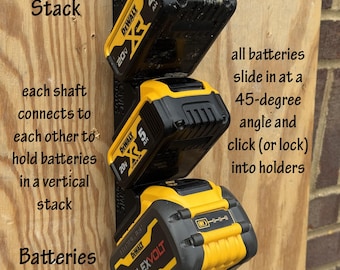Modular Battery Holder Tower for DeWalt 20v Batteries | Does NOT include Batteries
