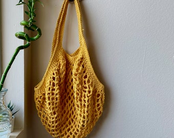 French Market Bag|Reusable Market Bag|Handmade|Farmers Market Bag|Crochet|Sustainable Fashion|Shopping Bag|Beach Bag|Vintage|Knit Bag|Summer