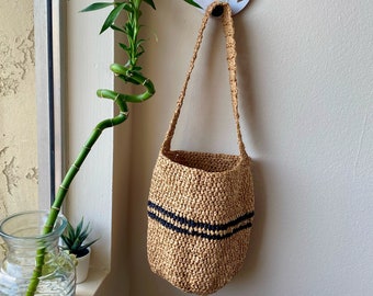 Raffia Bag|Straw Bag|Beach Bag|Crochet Bag|Natural Bag|Handmade Bag|Ecofashion|Vintage|Sustainable|Gifts for her|Sac en paille|Sac de plage