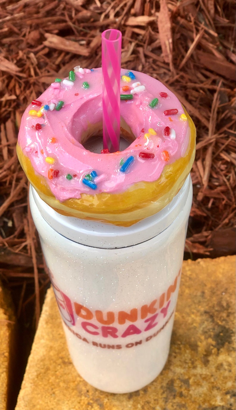 Dunkin Doughnuts whipped cream or donut topping tumbler Etsy