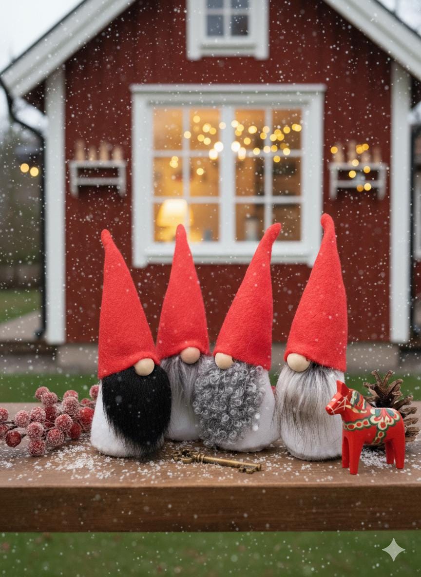gnome セット Scandinavian Farmstead Gnomes – Set of 4 - Etsy