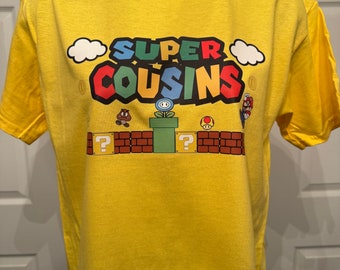 Super Cousins Youth Tee Shirts | Super Mario Theme