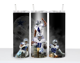 Dallas 20oz Tumbler with lid and straw | Dak | Ceedee | Zeke | Tony Pollard | Double Insulated | 2022 Team