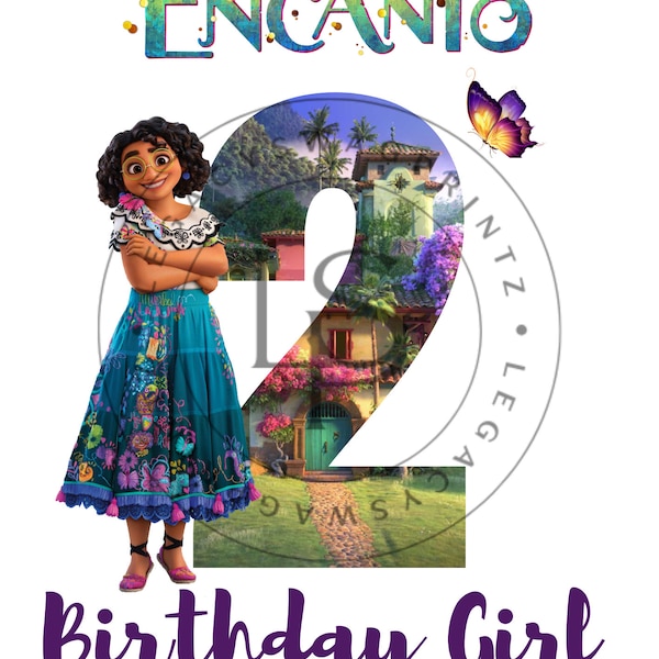 Encanto  Birthday Girl 2nd Birthday- PNG Digital File Only