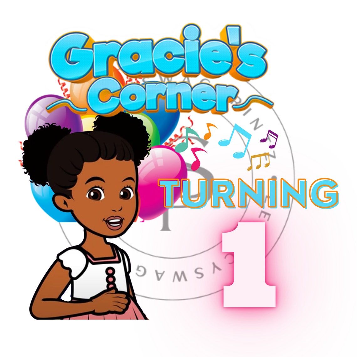 Gracie's Corner Birthday PNG Digital File Only 1ST - Etsy Australia