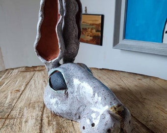 Handmade unique ceramic hare