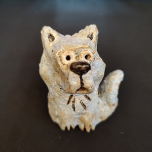 Handmade ceramic dog