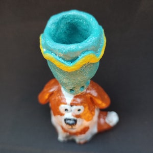 Handmade ceramic dog candle holder image 5