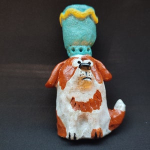 Handmade ceramic dog candle holder image 6