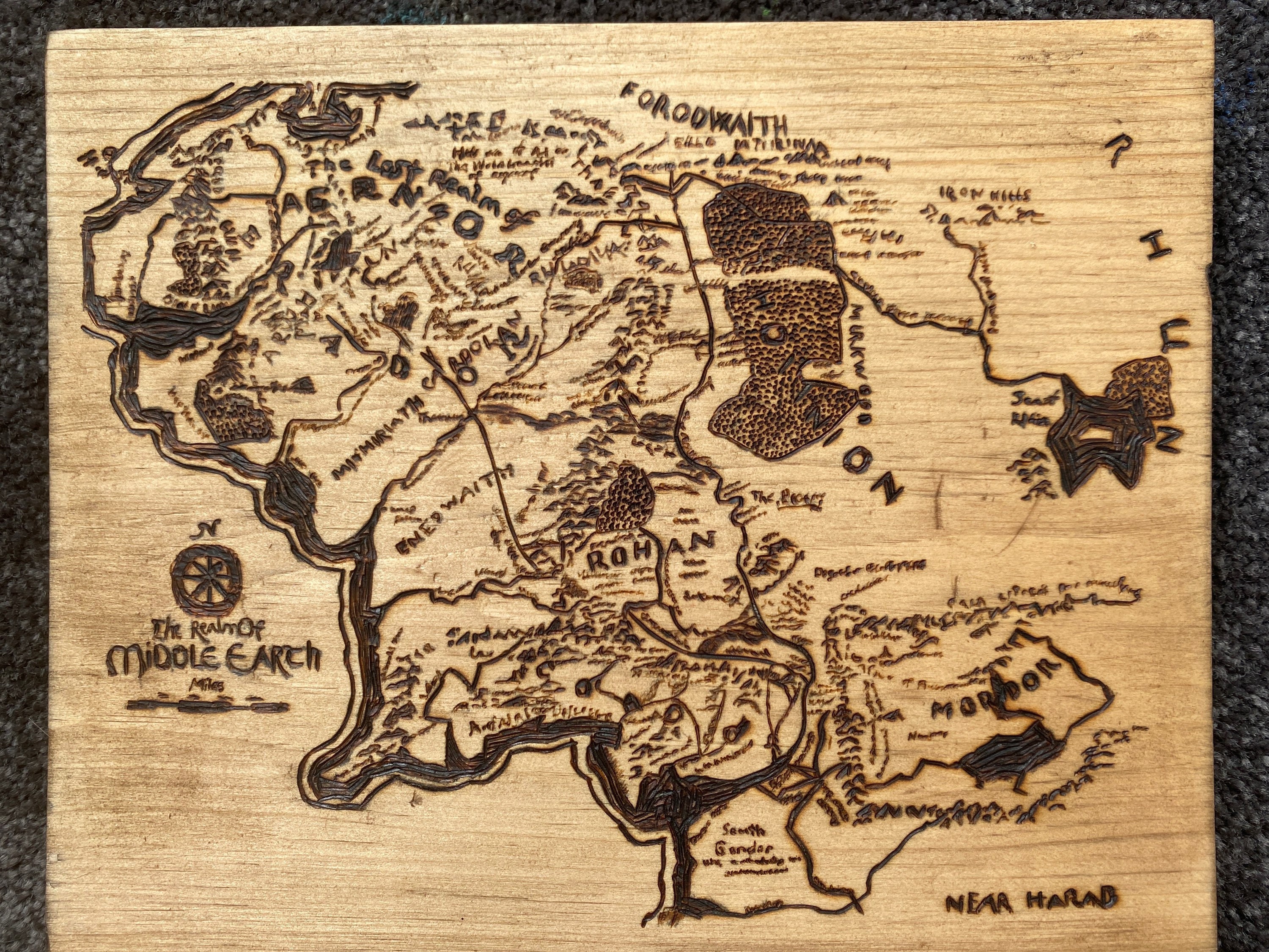 Map of Middle Earth From Lord of the Rings - Etsy Australia