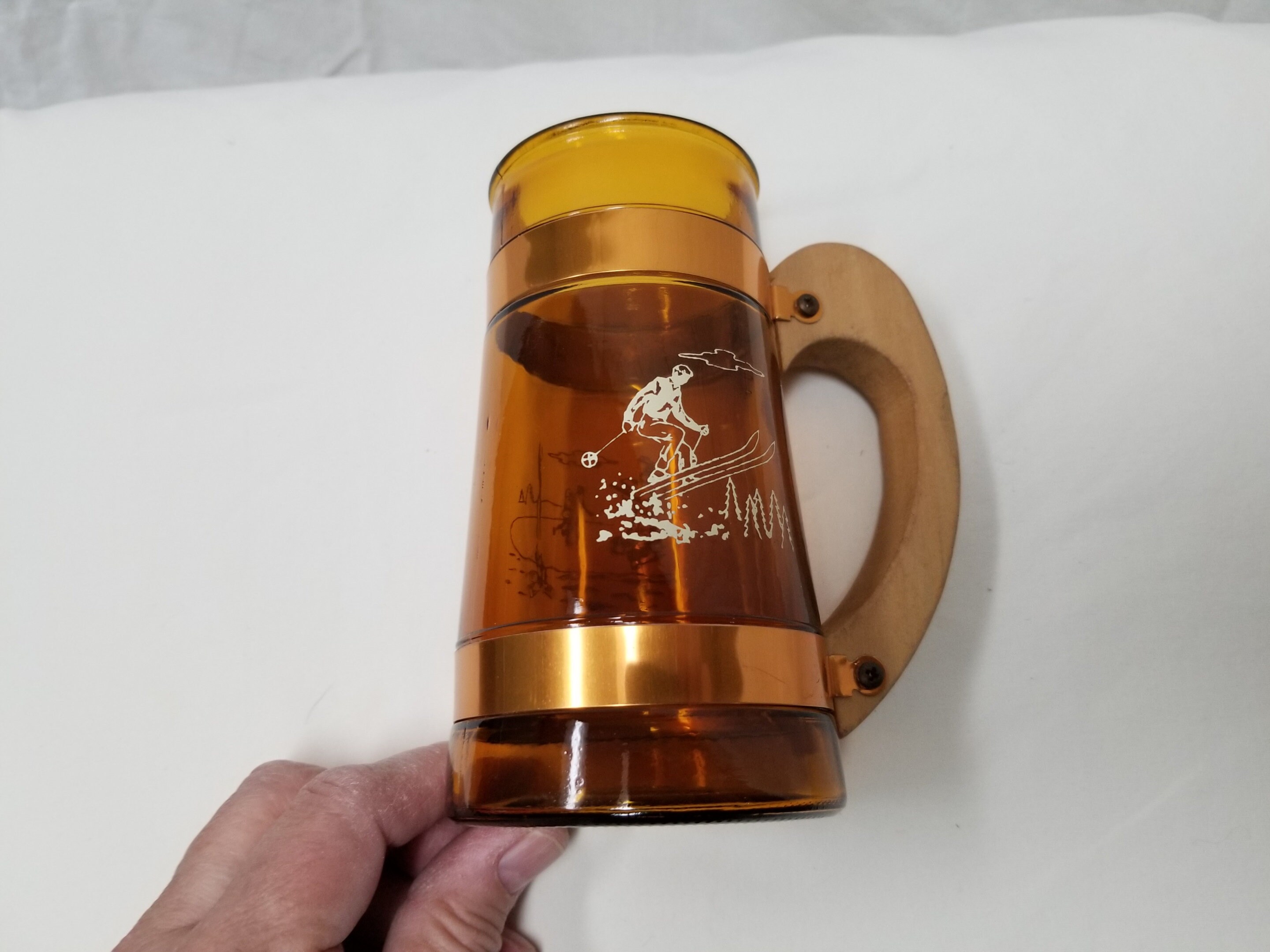 Six Sierra Ware Sportsman Beer Mugs and Tray Sportsman Gift Etsy