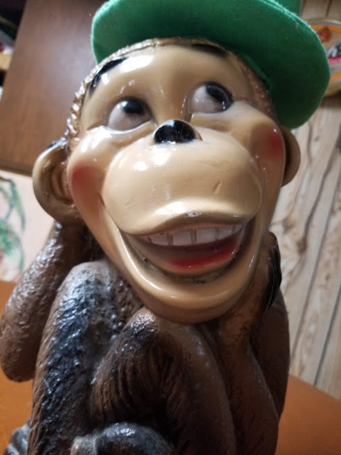 Monkey Piggy Bank Adorable Large Monkey Coin Bank Coin Bank Etsy