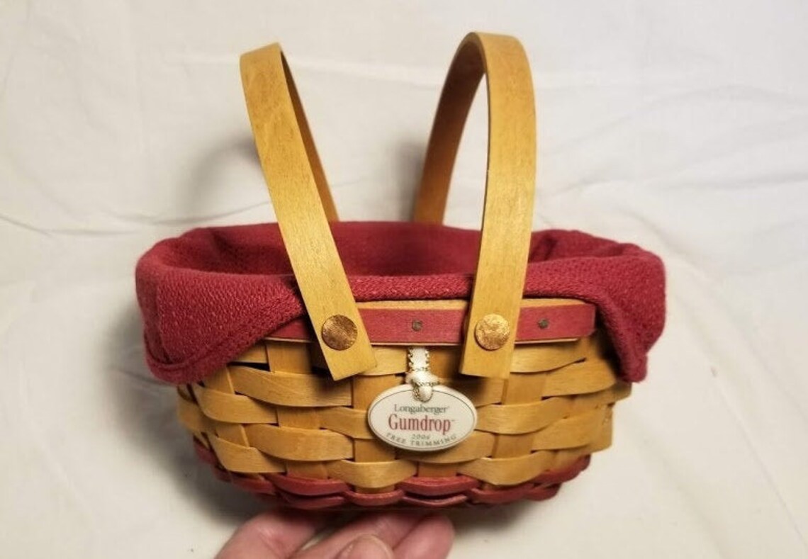 Longaberger 2004 Famous Gumdrop Basket With Liners Etsy