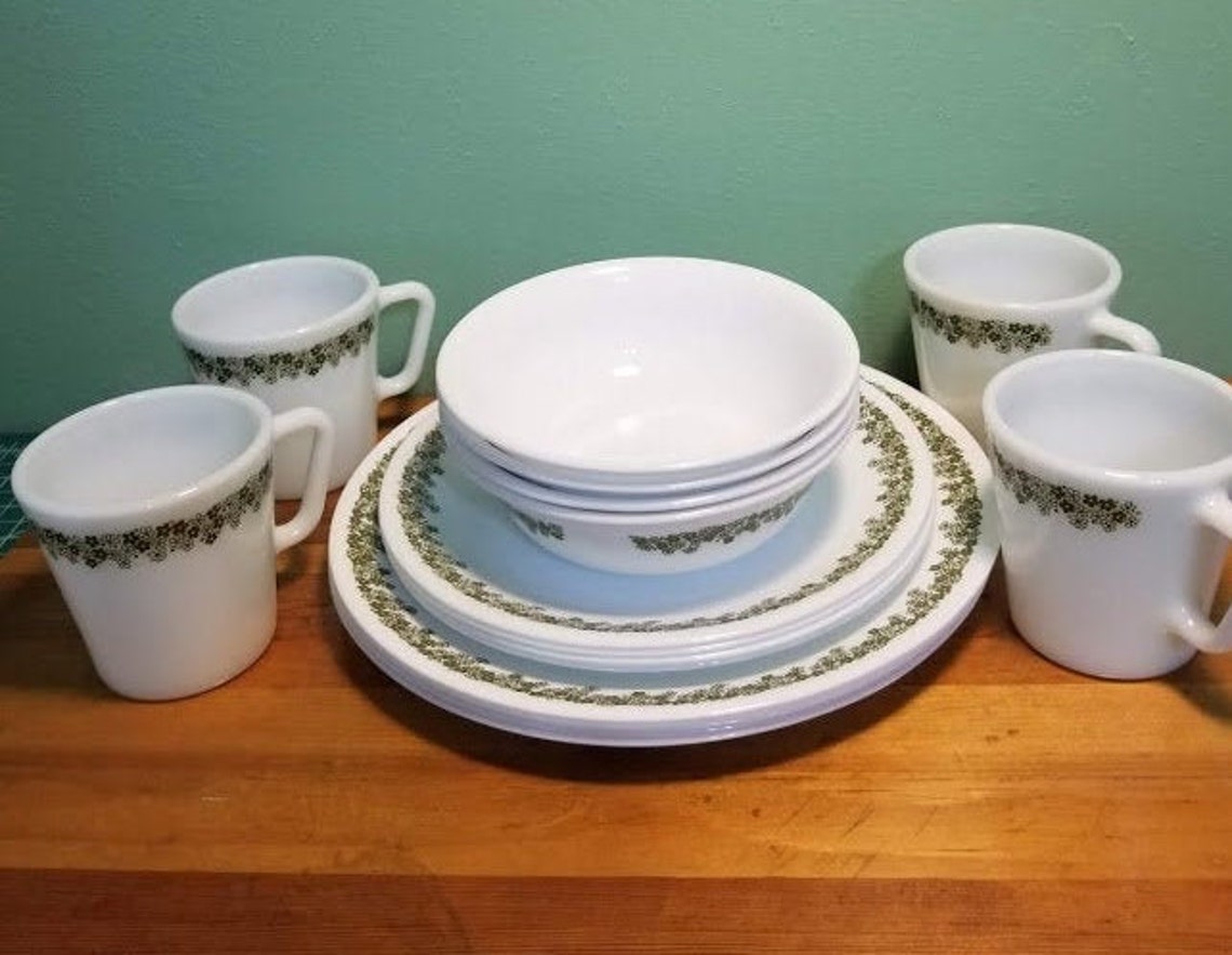Dinnerware Set Spring Blossom Corelle Four Place Settings Etsy