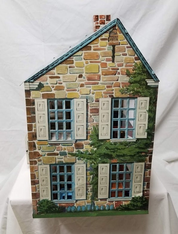 Vintage Twostory Metal Mansion Vintage Collector Doll House Etsy