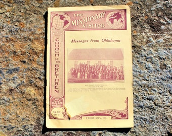 1917 Church of the Brethren + The Missionary Visitor + Cordell Oklahoma + Bedstead Denmark + Church of the Brethren History Oklahoma