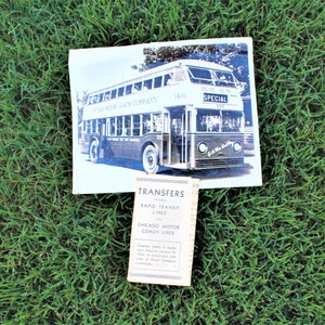 Linha L de Chicago + Motor Coach Company + Mapa de ônibus de transferência de 1936 + Mapa de estações de transferência de linhas de trânsito rápido de Chicago + Coisas efêmeras da década de 1930 + Mapa de ônibus