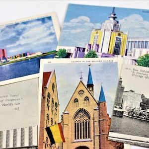 1933 Chicago World's Fair + World's Fair Post Cards + A Century of Progress + Chicago uit 1930 + Vintage Ephemera + Old Postcards + Americana