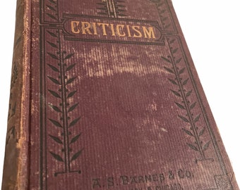 1883 Elements of Criticism Book by Lord Kame’s, James R Boyd, 19th c Culture, Moral Philosophy