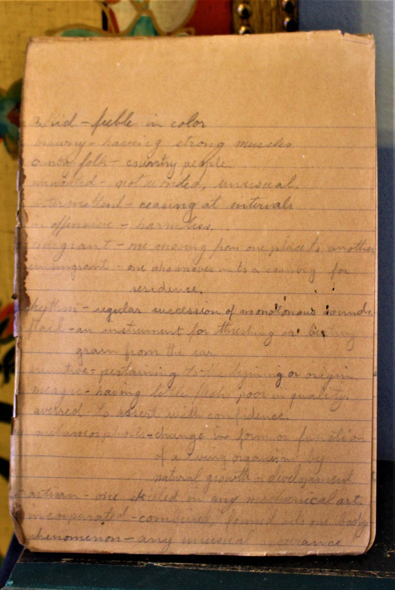 1920's High School Notebook Liberty Missouri English - Etsy