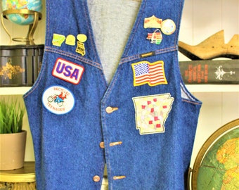 Motorcycle Gear + Vintage Denim + Vintage Vest + Biker Gifts + Motorcycle Jacket + Motorcycle Patches + Vintage Pins + Motorbike + Arkansas