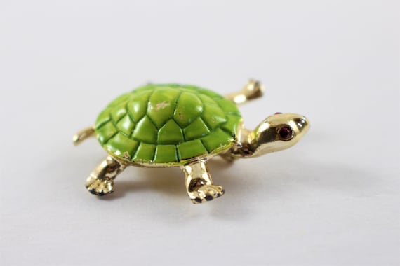 Brooches of Sea Turtle Brooch for Women Rhinestone Turtle Animal