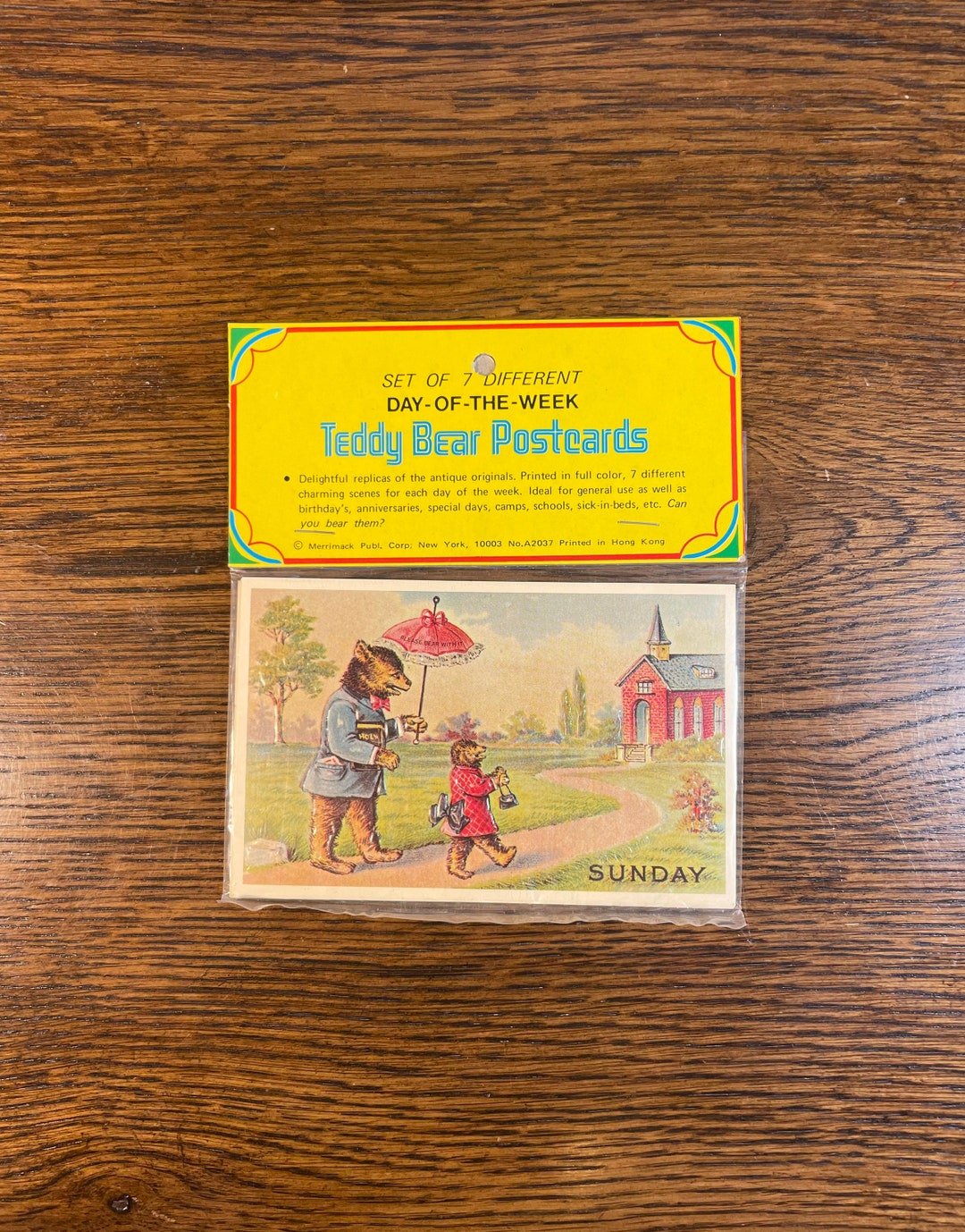Vintage 7 Days of the Week Teddy Bear Postcards NOS + Replicas ...