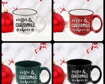 Coffee & Christmas Cheer | Christmas Mug | Holiday Mug | Campfire Mug | Holiday Gift
