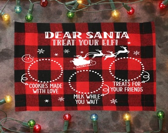 Dear Santa Placemats | Milk for Santa Mug | Cookies for Santa Plate | Milk and Cookies | Reindeer Carrot | Kids Christmas Placemat