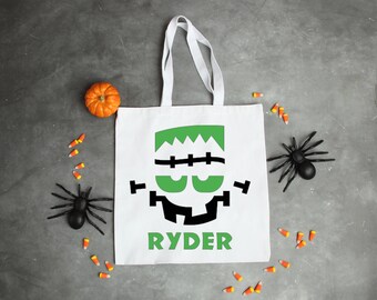 Halloween Trick or Treat Bag, Personalized Halloween Tote, Trick or Treat Tote, Halloween Bag for Kids, Treat Sack, Trick For Treat Bag