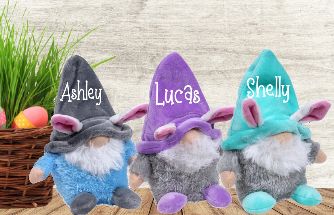 Personalized Plush Easter Gnome Easter Plush Gnome Easter Stuffed