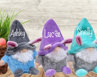 Personalized Plush Easter Gnome | Easter Plush Gnome  | Easter Stuffed Animal | Plush Gnome Gift | Personalized Kids Easter Basket Stuffer
