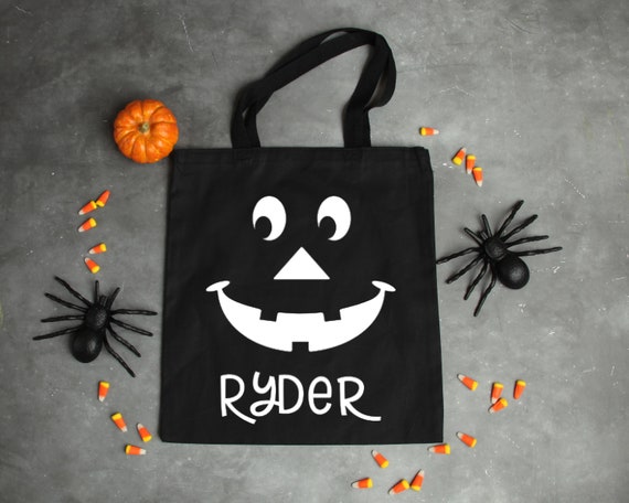Halloween Trick or Treat Bag, Personalized Halloween Tote, Trick or Treat Tote, Halloween Bag for Kids, Treat Sack, Trick For Treat Bag