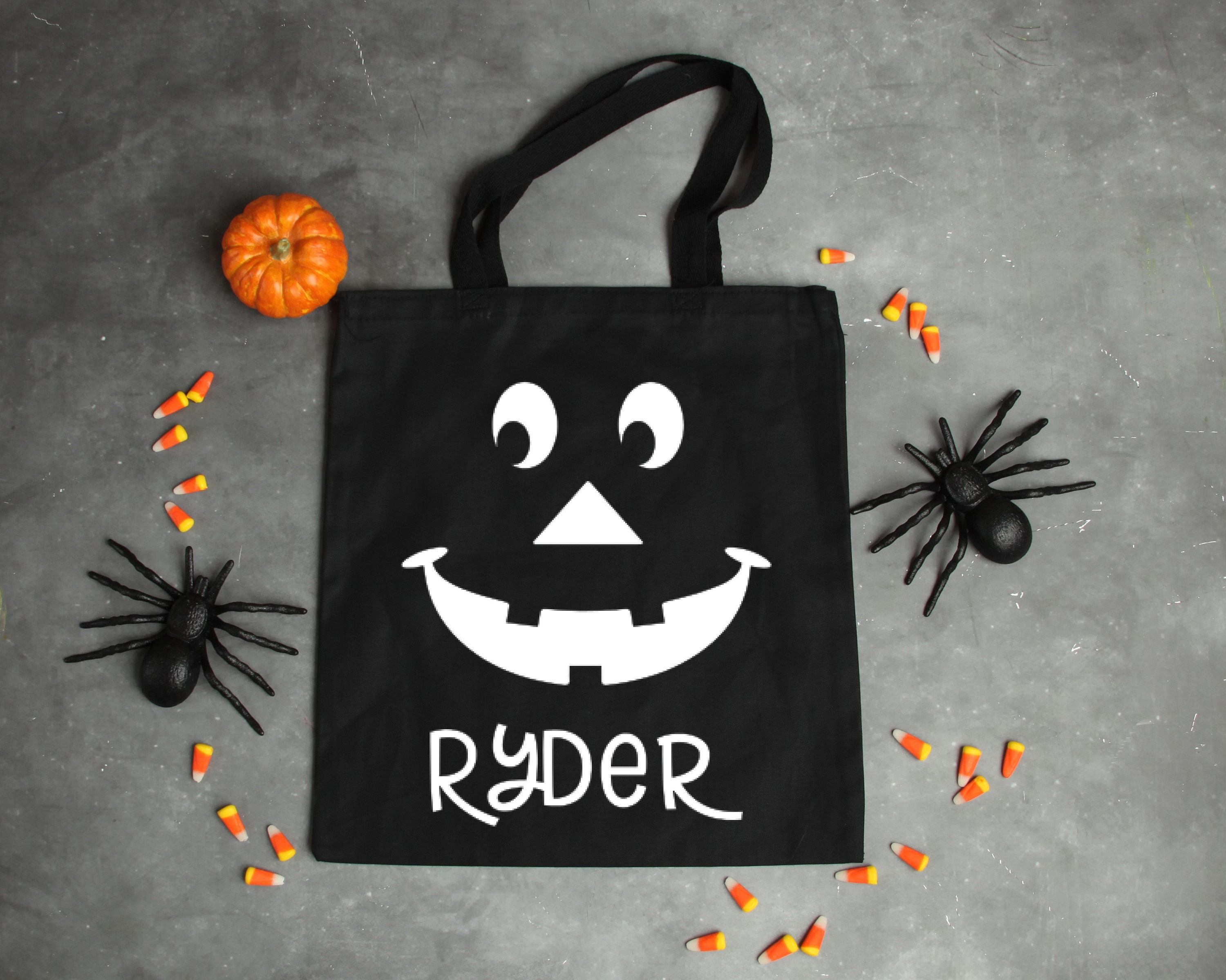 Halloween Trick or Treat Bag, Personalized Halloween Tote, Trick or