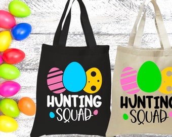 Hunting Squad Easter Tote Bag | Easter Tote Bag | Cute Tote Bag | Cute Easter Gifts for Kids | Easter Treat Bags | Easter Egg Tote
