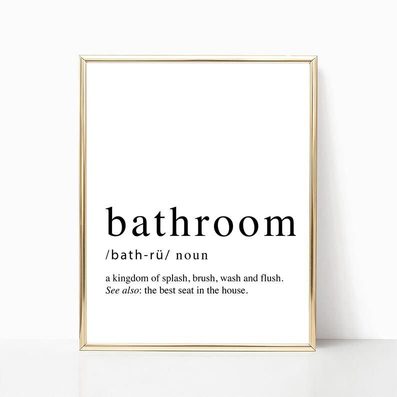 Funny Bathroom Poster Bathroom Art Bathroom Quote Printable Etsy