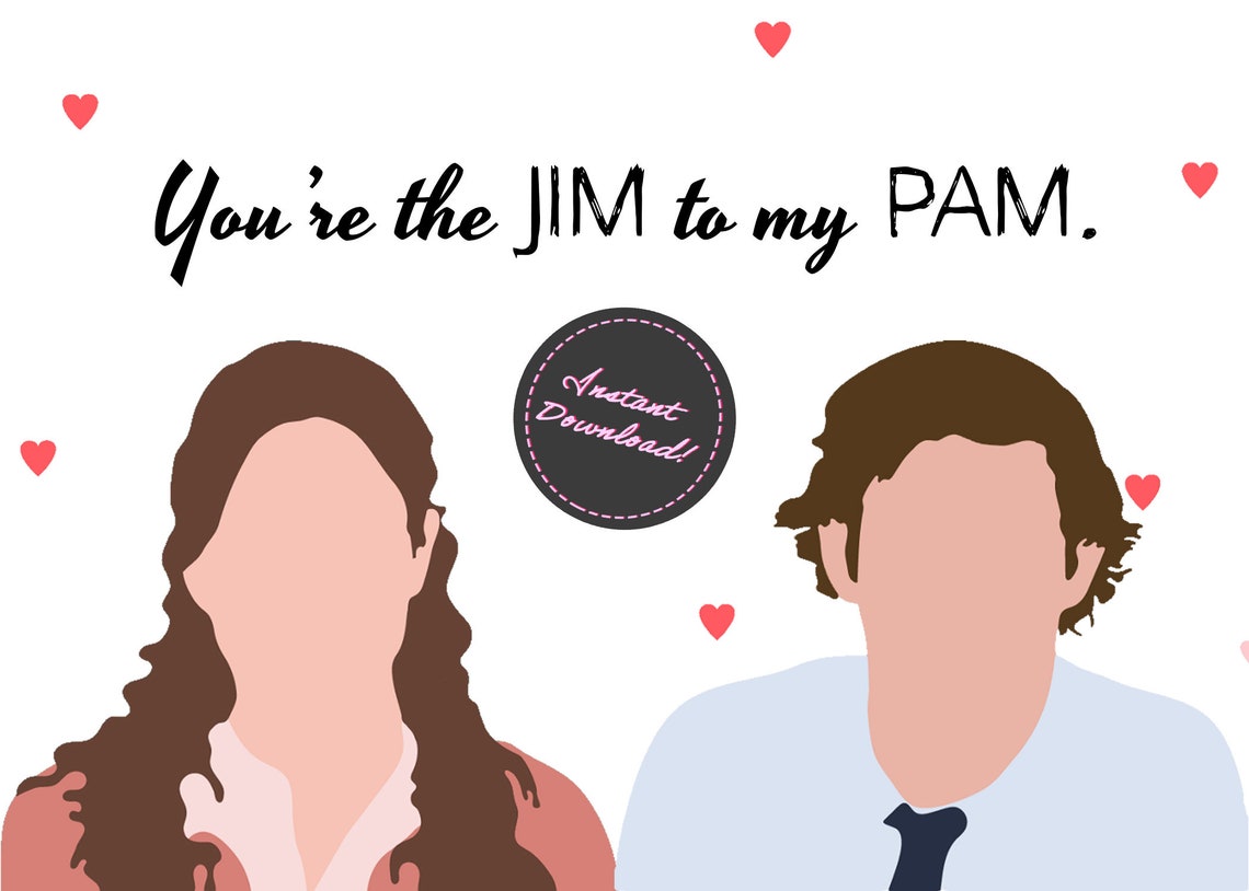 Pam & Jim Card Anniversary Card Funny Anniversary Office Etsy