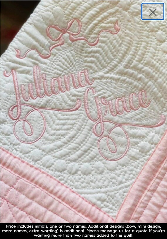Monogrammed Blanket Baby Quilt Nursery Blanket Nursery Etsy