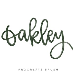Oakley procreate brush / instant download / Procreate Bouncy Brush / Brush Lettering / iPad Lettering / Procreate Brush / Modern Calligraphy