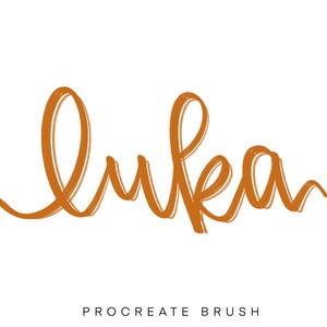 Luka procreate brush / instant download / Procreate Bouncy Brush / Brush Lettering / iPad Lettering / Procreate Brush / Modern Calligraphy