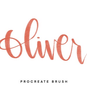 Oliver procreate brush / instant download / Procreate Bouncy Brush / Brush Lettering / iPad Lettering / Procreate Brush / Modern Calligraphy