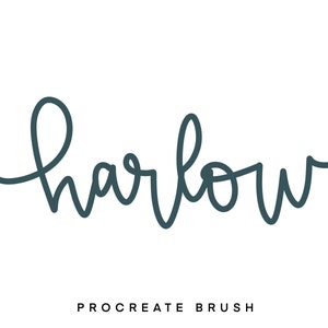 Harlow procreate brush / instant download / Procreate Bouncy Brush / Brush Lettering / iPad Lettering / Procreate Brush / Modern Calligraphy