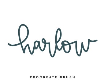Harlow Procreate ブラシ / 即時ダウンロード / Procreate バウンシー ブラシ / ブラシ レタリング / iPad レタリング / Procreate ブラシ / モダン カリグラフィー