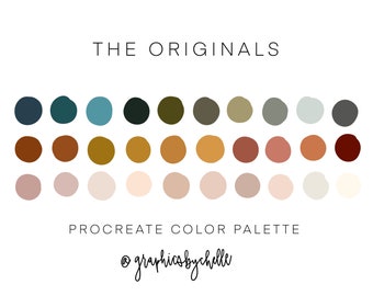 THE ORIGINALS color palette / procreate / swatches / color palette / iPad / iPad Pro