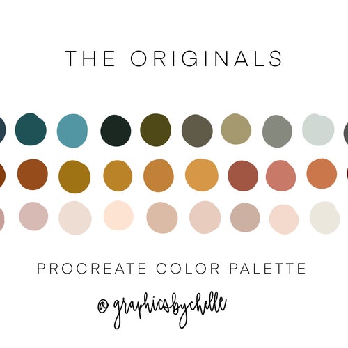 THE ORIGINALS Color Palette / Procreate / Swatches / Color | Etsy