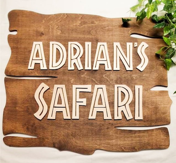 SAFARI party sign nursery decor jungle decoration birthday Etsy