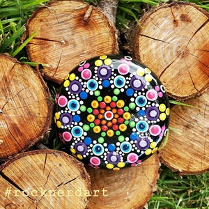 Colorful Detailed Mandala Stone